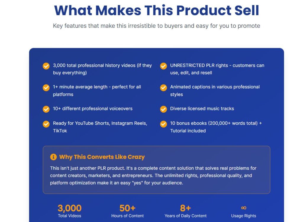 (PLR) History Videos Pack - Time Vault Collection